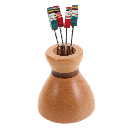 CATIEBYE 1 Set Essensspieße Aus Metall: Niedliche Obstspieße Aus Holz Mit Pferdemotiv Und Halter – Vorspeisenspieße Aus Metall Für Desserts, Cocktails, Heimveranstaltungen von CATIEBYE