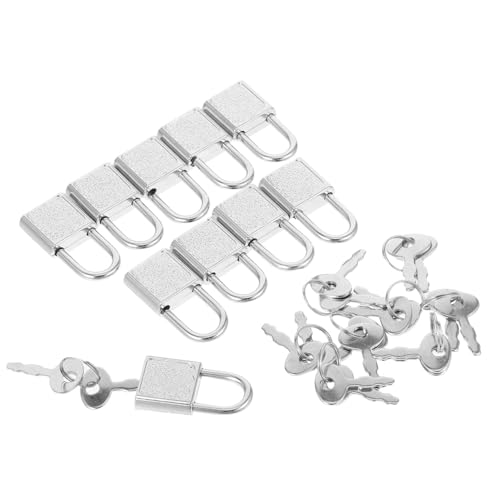 CATIEBYE 10stücke Mini Vorhängeschloss Aus Zinklegierung Robustes Sicherheits-schloss Für Tagebücher Schränke Schmuckkästchen Und Mehr Für Unterwegs Silberfarben CATIEBYE 10stücke Mini Vorhängeschloss Aus Zinklegierung Robustes Sicherheits-schloss Für Tagebücher Schränke Schmuckkästchen Und Mehr Für Unterwegs Silberfarben von CATIEBYE