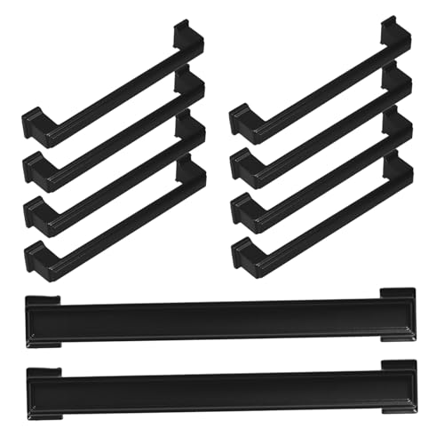 CATIEBYE 10 Stück Teiliges Schwarzes Vintage Küchen und Kleiderschrankgriff aus Massivem Aluminium Robuste Retro Möbelbeschläge für Küchenschränke Kommoden und Schranktüren von CATIEBYE