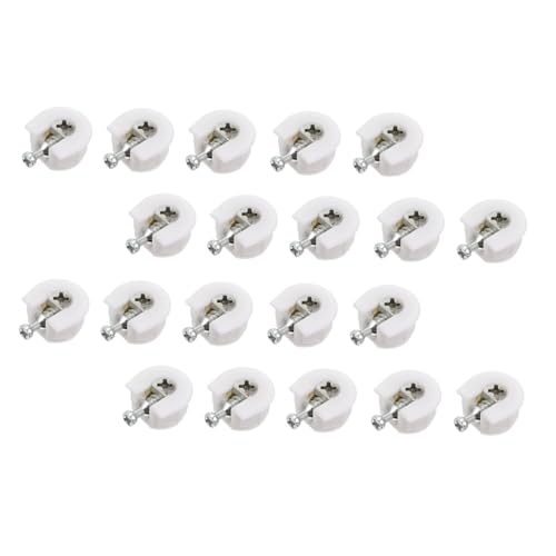 CATIEBYE 100 Stück Teiliges Exzentrische Möbelverbinder Weiß Möbelverbinder für Schrank Möbelplatten Stabile Verbindungselemente Einfache Montage für Schränke Büromöbel und Wohnmöbel von CATIEBYE