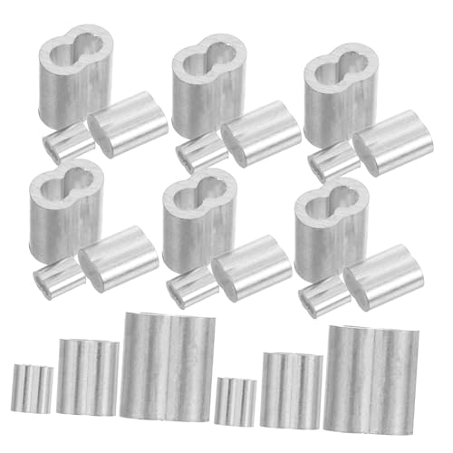 CATIEBYE 150 Stück Teiliges Aluminium Crimp Sleeve Doppel Rund Oval Kabel Seilverbinder Drahtseil Klemme für Fixierung Verbindung und Aufhängung Langlebig Verschleißfest CATIEBYE 150 Stück Teiliges Aluminium Crimp Sleeve Doppel Rund Oval Kabel Seilverbinder Drahtseil Klemme für Fixierung Verbindung und Aufhängung Langlebig Verschleißfest von CATIEBYE