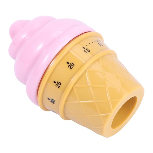 CATIEBYE 1Stk -Timer zeitmanagement time Management Aufzieh-Timer Kochtimer Küchenwecker Spaß Timer visuell Leistung Uhr praktischer Küchentimer Eiscreme-Aufziehtimer inneres Metall Rosa von CATIEBYE
