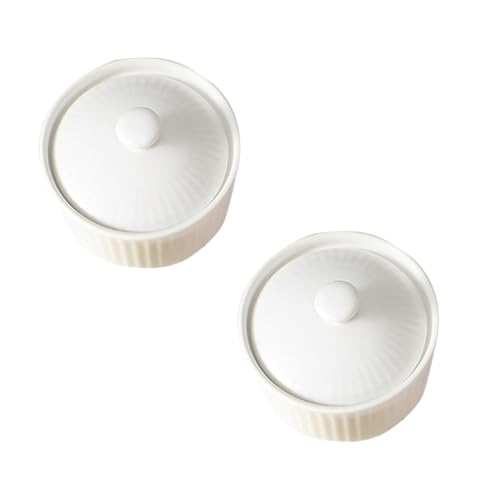 CATIEBYE 2 STÜCK Kleine Backschalen für Desserts Mousse Kuchen Pudding Ofenfest mit Antihaftbeschichtung Schnelles und Gleichmäßiges Backen für Haushalt Gedämpfte Eier und Süße von CATIEBYE