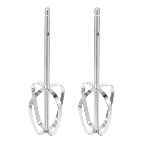 CATIEBYE 2 Stück Handmixer-Schlägeraufsätze – Hand-Eierschläger – Elektrischer Handmixer – Schneebesen-Ersatzteile aus Edelstahl zum Backen, Kochen und Rühren von CATIEBYE