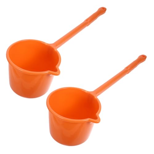 CATIEBYE 2 Stück Langstieliger Wasserschöpfer aus Kunststoff Sanfter Bad Haarschöpfkelle Vielseitig für Bad Dusche Küche und Haushalt Langlebig Modernes Design Praktische Wasserschaufel von CATIEBYE