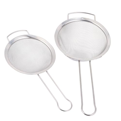 CATIEBYE 2 Stück Mehlsieb Feines Küchensieb für Puderzucker Kakaopulver für Bäckerei und Restaurant Spülmaschinenfest CATIEBYE 2 Stück Mehlsieb Feines Küchensieb für Puderzucker Kakaopulver für Bäckerei und Restaurant Spülmaschinenfest von CATIEBYE