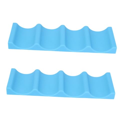 CATIEBYE 2 Stück Silikonbeschichtete Flaschenablage für Kühlschrank und Schrank Stapelbarer Getränkehalter für Bier und Weinflaschen Platzsparender Organizer für Haushalt und Party Blau von CATIEBYE