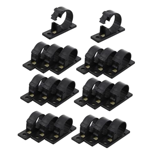 CATIEBYE 20 Stück Teiliges Selbstklebende Kabelklemmen aus Hochwertigem Kunststoff Praktische Kabelhalter für Kabelmanagement Einfach zu Befestigen Glatten Oberflächen Wie Schreibtisch CATIEBYE 20 Stück Teiliges Selbstklebende Kabelklemmen aus Hochwertigem Kunststoff Praktische Kabelhalter für Kabelmanagement Einfach zu Befestigen Glatten Oberflächen Wie Schreibtisch von CATIEBYE