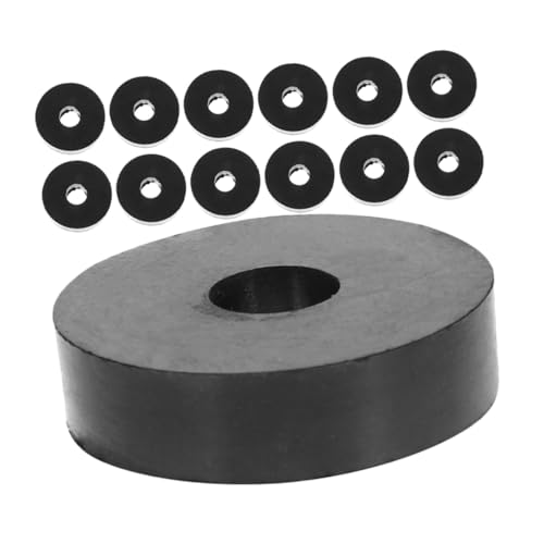 CATIEBYE 25 Stück Teiliges Schwarze Gummischeiben Verschleißfest Perforierte Gummipuffer Vibrationsdämpfer Stoßabsorbierende Gummipads für Maschinen und Geräte von CATIEBYE