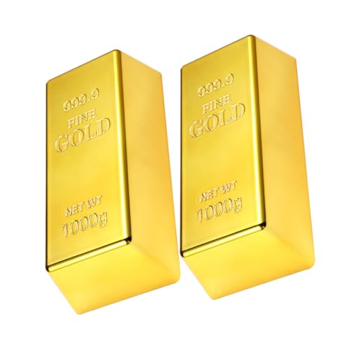 CATIEBYE 2Stücke Dekorative Türstopper Design Goldenen Ziegelmauer Witzige Wohndekoration für Zuhause Partys Leicht zu Reinigen Auszutauschen von CATIEBYE