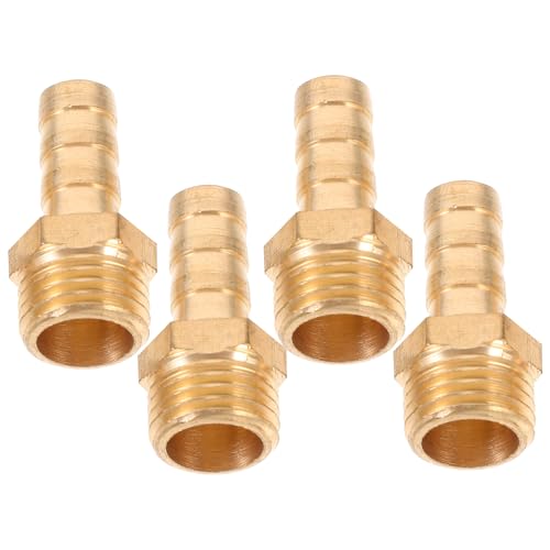 CATIEBYE 4 Stück Teiliges Gerader Messing Schlauchanschluss Npt Luftschlauchverbinder mit Verzahntem Design für Einfache Verbindung und Langlebige Sichere Abdichtung CATIEBYE 4 Stück Teiliges Gerader Messing Schlauchanschluss Npt Luftschlauchverbinder mit Verzahntem Design für Einfache Verbindung und Langlebige Sichere Abdichtung von CATIEBYE