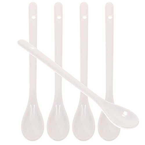 CATIEBYE 5 Stück Teiliges Keramische Suppenlöffel mit Langem Griff Weißer Kaffeelöffel für Suppe Brei und Reis für Küche und Täglichen Gebrauch CATIEBYE 5 Stück Teiliges Keramische Suppenlöffel mit Langem Griff Weißer Kaffeelöffel für Suppe Brei und Reis für Küche und Täglichen Gebrauch von CATIEBYE