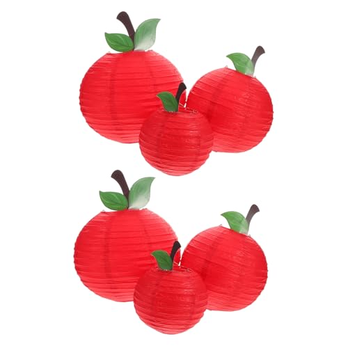 CATIEBYE 6 Stück Teiliges Apfel Papierlaternen Rot Obst Party Dekoration Hängend Für Klassenzimmer Geburtstag Kinderfest Wiederverwendbar Einfache Montage CATIEBYE 6 Stück Teiliges Apfel Papierlaternen Rot Obst Party Dekoration Hängend Für Klassenzimmer Geburtstag Kinderfest Wiederverwendbar Einfache Montage von CATIEBYE
