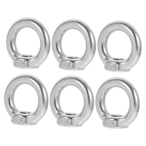 CATIEBYE 6 Stück Teiliges Edelstahl Ringmuttern Rostfrei Korrosionsbeständig Robuste Ösenschrauben für Sichere Befestigung Vielseitig Einsetzbar für Boots und Kajakzubehör von CATIEBYE