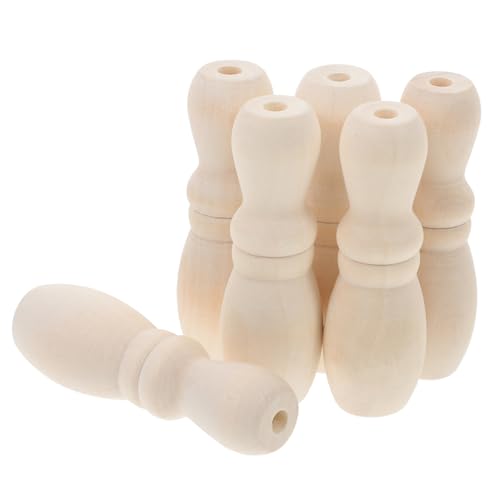 CATIEBYE 6 Stück Teiliges Jalousie Zugknöpfe aus Holz Robuste Blinds Cord Knobs mit Einfachem DIY Einbau Fensterrollo Zuggriffe für Jalousien Deckenventilatoren und Lampenzugcords von CATIEBYE