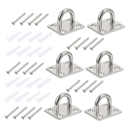 CATIEBYE 6Stücke Haken mit Quadratischen Basen Robustes Hakenzubehör für Zuhause Starke Tragfähigkeit Korrosionsbeständig und Stilvolles Design für Vielseitige CATIEBYE 6Stücke Haken mit Quadratischen Basen Robustes Hakenzubehör für Zuhause Starke Tragfähigkeit Korrosionsbeständig und Stilvolles Design für Vielseitige von CATIEBYE