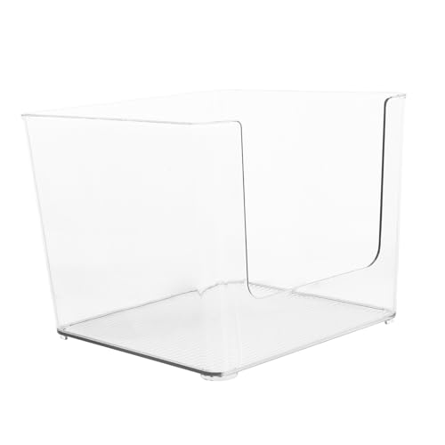 CATIEBYE Aufbewahrungsbox Kunststoff Klein Langlebig Multifunktional für Schüler Bücher Organizer Transparent Praktisch Robust von CATIEBYE