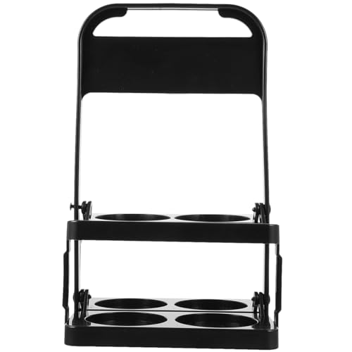 CATIEBYE Bier körbe Korb mit Bierflasche Eimerhalter Tragen flaschenregal flaschenhalter Tragbarer Getränkehalter Halter Regal Faltbares Camping -Lagerregal pp Schwarz von CATIEBYE