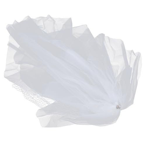 CATIEBYE Brautschleier Weiß Kurzer Tüllschleier mit Schleifenakzent Weicher Hautfreundlicher Brautaccessoire für Hochzeit und Brautjungfern mit Verstecktem Kamm CATIEBYE Brautschleier Weiß Kurzer Tüllschleier mit Schleifenakzent Weicher Hautfreundlicher Brautaccessoire für Hochzeit und Brautjungfern mit Verstecktem Kamm von CATIEBYE