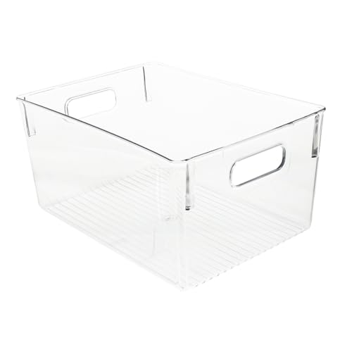 CATIEBYE Bücherkiste klein klares Regal Veranstalter stapelbar transparent Buchspeicherbehälter Buch Container Buch-Organizer-Container Aufbewahrungsboxen Buchstäbungsorganisator Plastik CATIEBYE Bücherkiste klein klares Regal Veranstalter stapelbar transparent Buchspeicherbehälter Buch Container Buch-Organizer-Container Aufbewahrungsboxen Buchstäbungsorganisator Plastik von CATIEBYE