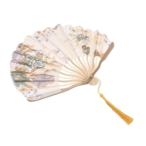 CATIEBYE Chinesischer Vintage Fächer mit Blumendruck Faltbarer Handfächer aus und Leichter Dekorativer Bühnenfächer für Tänzerinnen und Geschenkidee CATIEBYE Chinesischer Vintage Fächer mit Blumendruck Faltbarer Handfächer aus und Leichter Dekorativer Bühnenfächer für Tänzerinnen und Geschenkidee von CATIEBYE