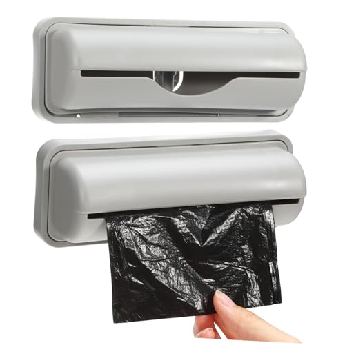 CATIEBYE Garbage Bag Organizer mit Haken Wandmontage Müllbeutelhalter aus Robustem Kunststoff Kompakte Aufbewahrungsbox für Küche und Bad Platzsparender Müllbeutelspender Langlebig und von CATIEBYE
