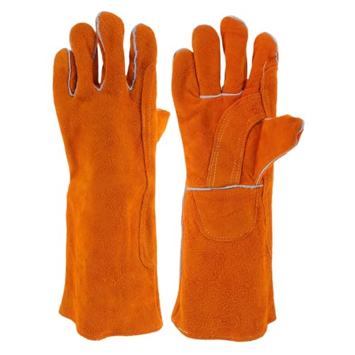 CATIEBYE Hitzebeständige Arbeitshandschuhe aus Rindsleder für Männer und Frauen Schweißerhandschuhe mit Hervorragendem Thermoschutz und Langlebigkeit Robuste Schutzhandschuhe für CATIEBYE Hitzebeständige Arbeitshandschuhe aus Rindsleder für Männer und Frauen Schweißerhandschuhe mit Hervorragendem Thermoschutz und Langlebigkeit Robuste Schutzhandschuhe für von CATIEBYE