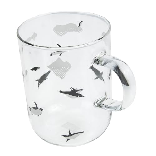 CATIEBYE Hochwertiger Borosilikat glas Trinkbecher mit Henkel Transparenter Handheld Tea Mug Milchgeeignetes Getränkeglas Anti scald Design für Angenehmes Trinken zu Hause und Nutzung von CATIEBYE