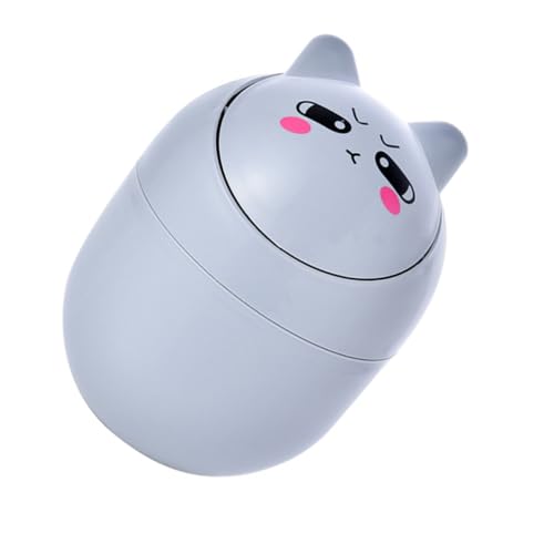 CATIEBYE Niedlicher Tischmülleimer ohne Deckel Kompakter Multifunktionaler Desktop Papierkorb für Haushalt und Büro Praktischer Kleiner Abfalleimer für Schreibtisch und Schlafzimmer Grauer von CATIEBYE
