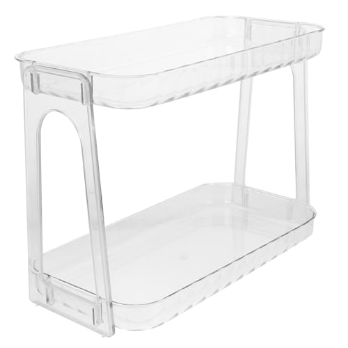 CATIEBYE Transparenter Doppel Etagen Aufbewahrungsregal aus Pet Robustes Badezimmer Countertop Organizer mit Großer Kapazität Vielseitig für Kosmetik Toilettenartikel Küche und CATIEBYE Transparenter Doppel Etagen Aufbewahrungsregal aus Pet Robustes Badezimmer Countertop Organizer mit Großer Kapazität Vielseitig für Kosmetik Toilettenartikel Küche und von CATIEBYE