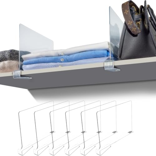 CATITA Regaltrenner aus Acryl – 6er Set | Organizer für Schrank, Kleiderschrank, Küche, Büro | Transparente Regalteiler für ordentliche Aufbewahrung und einfache Installation CATITA Regaltrenner aus Acryl – 6er Set | Organizer für Schrank, Kleiderschrank, Küche, Büro | Transparente Regalteiler für ordentliche Aufbewahrung und einfache Installation von CATITA