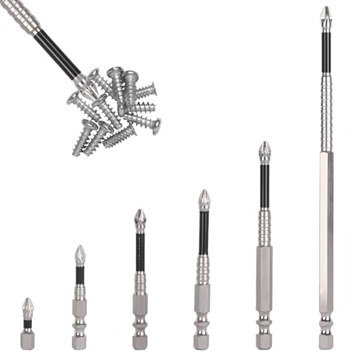 CATITO Magnetisches Schraubendreher-Bohrer-Set – 6-teilig, schlagfest, rutschfest, magnetisch, elektrisches Schraubendreher-Set von CATITO