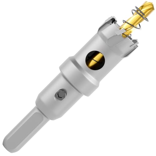 CATITO Verbesserte robuste Hartmetall-Lochsäge, 21 mm, Metall-Stahl-Lochsägenbohrer, TCT-Lochschneider, Legierung Härte und Lebensdauer, ideal für Edelstahl, Baustahl, Eisen, Kupfer usw von CATITO