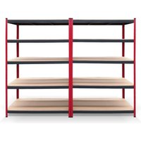 Catterhouse - 2er-Pack Metallregale Rack Cargo Advance 120 - 120x60x180cm Verzinkter Stahl und mdf mit verstellbaren Fachböden von CATTERHOUSE