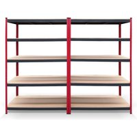 2er-Pack Metallregale catterhouse Rack Cargo Advance 120 - 120x60x180cm Verzinkter Stahl und mdf mit verstellbaren Fachböden von CATTER HOUSE