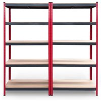 2er-Pack Metallregale catterhouse Rack Cargo Advance 90 - 90x40x180 cm Verzinkter Stahl und mdf mit verstellbaren Fachböden von CATTER HOUSE