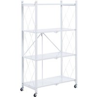 Klappbare Metallregale catterhouse Kim 122- 71,5x36x122 cm Farbe Weiß mit Rädern und 4 Einlegeböden Trägt bis zu 160 kg Klappbare Metallregale catterhouse Kim 122- 71,5x36x122 cm Farbe Weiß mit Rädern und 4 Einlegeböden Trägt bis zu 160 kg von CATTER HOUSE