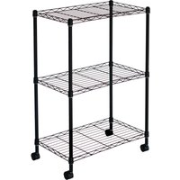 Metallische Regale mit Gitterrost CATTERHOUSE Klaus 80 56x35x80 cm Farbe Schwarz mit Rädern 3 Einlegeböden Trägt bis zu 105 kg Metallische Regale mit Gitterrost CATTERHOUSE Klaus 80 56x35x80 cm Farbe Schwarz mit Rädern 3 Einlegeböden Trägt bis zu 105 kg von CATTER HOUSE