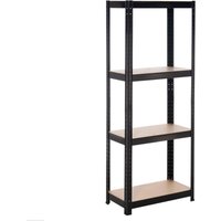 Metallregale catterhouse Hans Plus 60x30x148 cm Farbe Schwarz mit 4 verstellbaren Einlegeböden Trägt bis zu 240 kg Metallregale catterhouse Hans Plus 60x30x148 cm Farbe Schwarz mit 4 verstellbaren Einlegeböden Trägt bis zu 240 kg von CATTER HOUSE