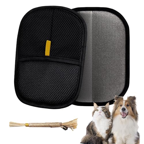 Tierhaarentfernungshandschuh für Möbel, Teppich, Kleidung und Autositze, elektrostatisches Katzen- und Hundehaarentfernungswerkzeug, umweltfreundlich, wiederverwendbar, Tierhaarentferner-Handschuh mit von CAThrone