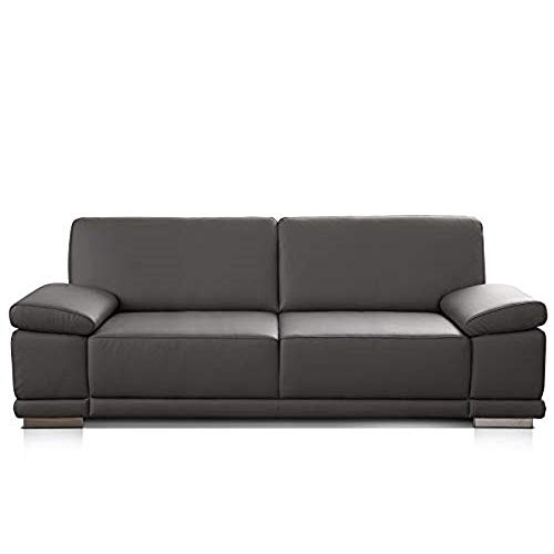 CAVADORE 2,5-Sitzer Sofa Corianne in Kunstleder / Kleine Leder-Couch in hochwertigem Kunstleder und modernem Design / Mit Armteilfunktion / 191 x 80 x 99 / Kunstleder grau CAVADORE 2,5-Sitzer Sofa Corianne in Kunstleder / Kleine Leder-Couch in hochwertigem Kunstleder und modernem Design / Mit Armteilfunktion / 191 x 80 x 99 / Kunstleder grau von CAVADORE