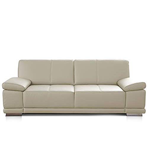 CAVADORE 3-Sitzer Sofa Corianne / Echtledercouch im modernen Design / Mit Armteilverstellung / 217 x 80 x 99 / Echtleder weiß CAVADORE 3-Sitzer Sofa Corianne / Echtledercouch im modernen Design / Mit Armteilverstellung / 217 x 80 x 99 / Echtleder weiß von CAVADORE