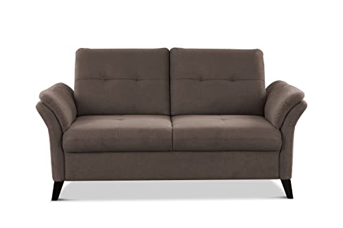 CAVADORE 2er Sofa Grönland / Skandinavische 2-Sitzer-Couch mit Federkern + Sitztiefenverstellung / 173 x 90 x 102 / Flachgewebe, Braun CAVADORE 2er Sofa Grönland / Skandinavische 2-Sitzer-Couch mit Federkern + Sitztiefenverstellung / 173 x 90 x 102 / Flachgewebe, Braun von CAVADORE