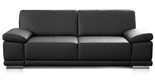 CAVADORE 3,5-Sitzer Sofa Corianne in Kunstleder / Große Ledercouch in hochwertigem Kunstleder und modernem Design / Mit verstellbaren Armlehnen / 248 x 80 x 99 / Schwarz CAVADORE 3,5-Sitzer Sofa Corianne in Kunstleder / Große Ledercouch in hochwertigem Kunstleder und modernem Design / Mit verstellbaren Armlehnen / 248 x 80 x 99 / Schwarz von CAVADORE
