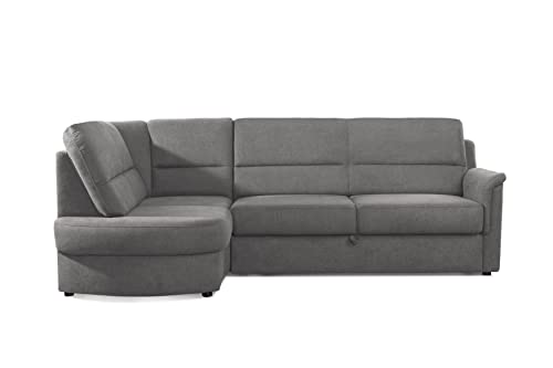 Cavadore Ecksofa Paris mit Federkern / Kleines L-Sofa mit Ottomane / 243 x 87 x 155 / Grau Cavadore Ecksofa Paris mit Federkern / Kleines L-Sofa mit Ottomane / 243 x 87 x 155 / Grau von CAVADORE