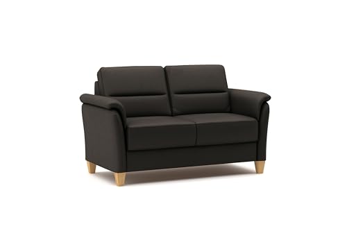 CAVADORE Leder 2er-Sofa Palera / Landhaus-Couch mit Federkern + massiven Holzfüßen / 149 x 89 x 89 / Leder Dunkelbraun CAVADORE Leder 2er-Sofa Palera / Landhaus-Couch mit Federkern + massiven Holzfüßen / 149 x 89 x 89 / Leder Dunkelbraun von CAVADORE