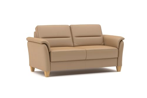 CAVADORE Leder 3er-Sofa Palera / Landhaus-Couch mit Federkern + massiven Holzfüßen / 179 x 89 x 89 / Leder Beige CAVADORE Leder 3er-Sofa Palera / Landhaus-Couch mit Federkern + massiven Holzfüßen / 179 x 89 x 89 / Leder Beige von CAVADORE