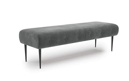 CAVADORE Sitzbank Amba, Trendige Polsterbank 2,5-sitzig für Küche, Esszimmer oder Wohnküche / Küchenbank passend zum 2,5-Sitzer Amba / 139 x 52 x 54 / Hochwertiges Mikrofaser: Grau CAVADORE Sitzbank Amba, Trendige Polsterbank 2,5-sitzig für Küche, Esszimmer oder Wohnküche / Küchenbank passend zum 2,5-Sitzer Amba / 139 x 52 x 54 / Hochwertiges Mikrofaser: Grau von CAVADORE