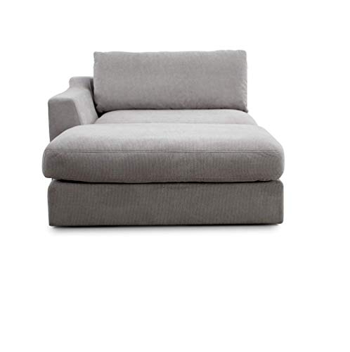 CAVADORE Sofa-Modul "Fiona" Longchair mit Armteil links / XXL-Recamiere passend zur Couchgarnitur Fiona / 139 x 90 x 199/Webstoff hellgrau CAVADORE Sofa-Modul "Fiona" Longchair mit Armteil links / XXL-Recamiere passend zur Couchgarnitur Fiona / 139 x 90 x 199/Webstoff hellgrau von CAVADORE