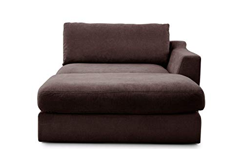 CAVADORE Sofa-Modul "Fiona" Longchair mit Armteil rechts / XXL-Recamiere passend zur Couchgarnitur Fiona / 139 x 90 x 199 /Webstoff dunkelbraun CAVADORE Sofa-Modul "Fiona" Longchair mit Armteil rechts / XXL-Recamiere passend zur Couchgarnitur Fiona / 139 x 90 x 199 /Webstoff dunkelbraun von CAVADORE